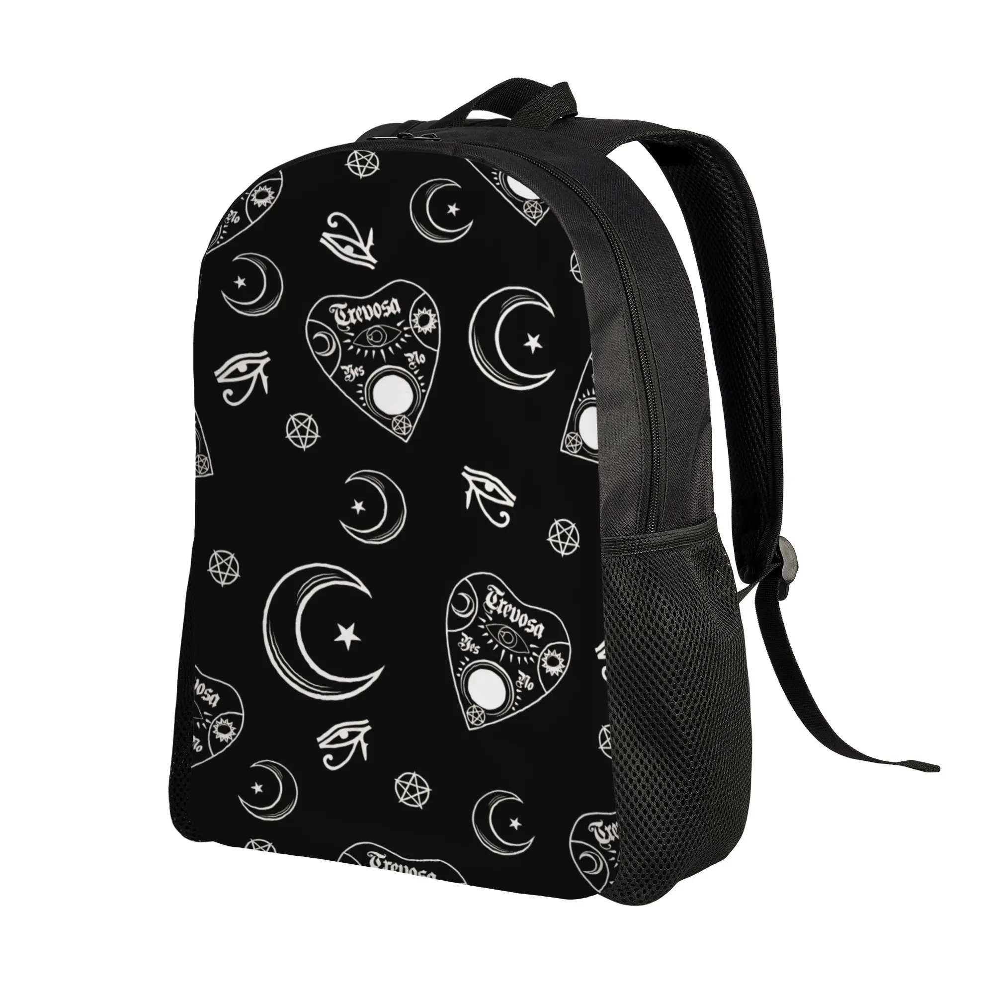 Ouija Board Backpack for Men Women Teenage High School Hiking Travel Daypack Demon Eye Moon College Shoulder Bag Outdoor