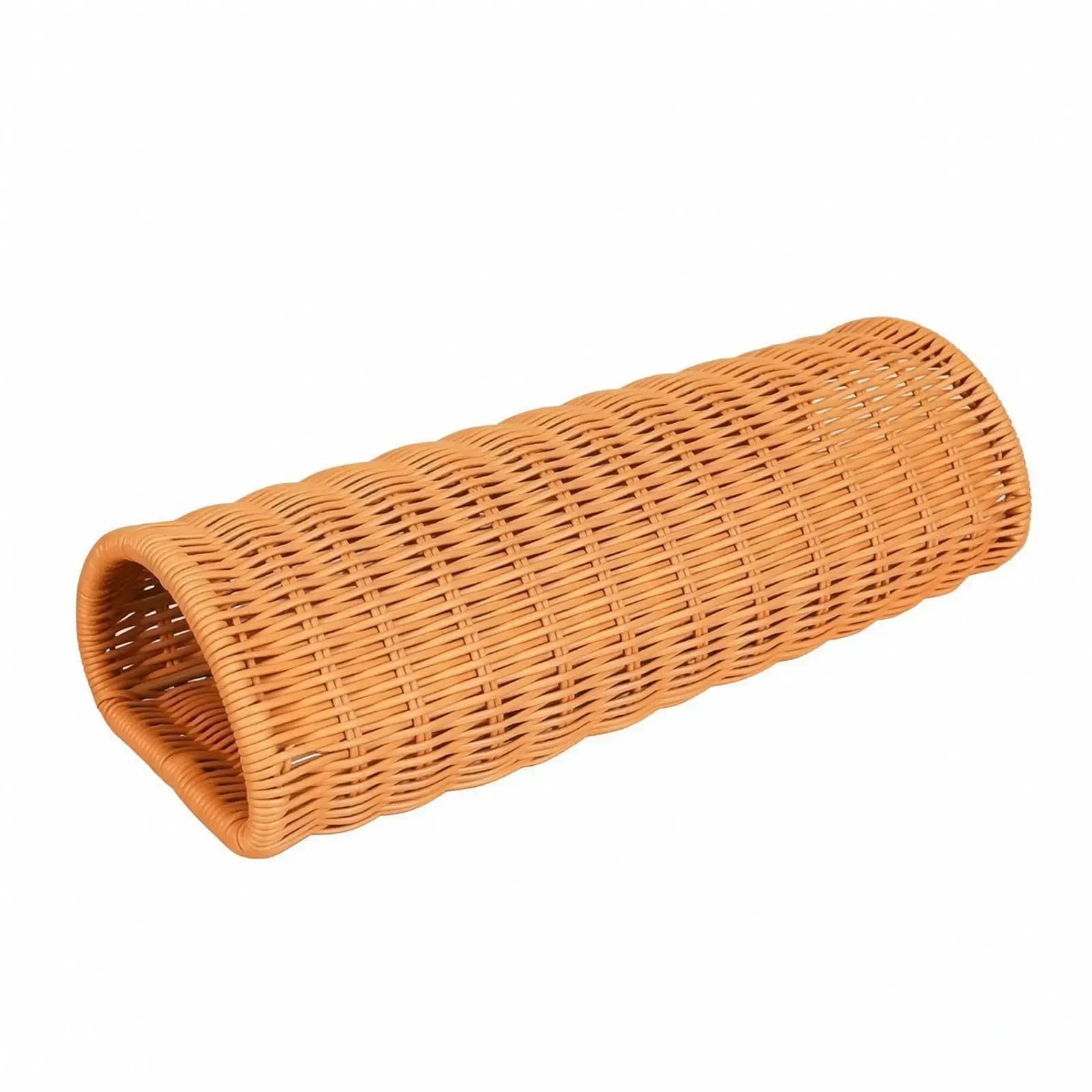 Curved Rattan Neck Pillow for Restful Break Time Breathable Open Weave Supportive Shape for Warm Climate Relaxation Sessions