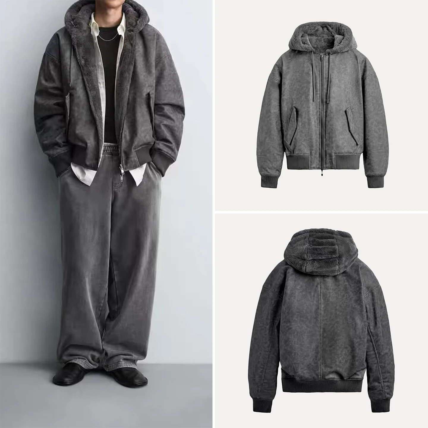 

Double-Sided Pilot Jaet 2025 Autumn New Men's Simple Match All-Season Casual Outerwear Coat Z Loose Fit Long Sve