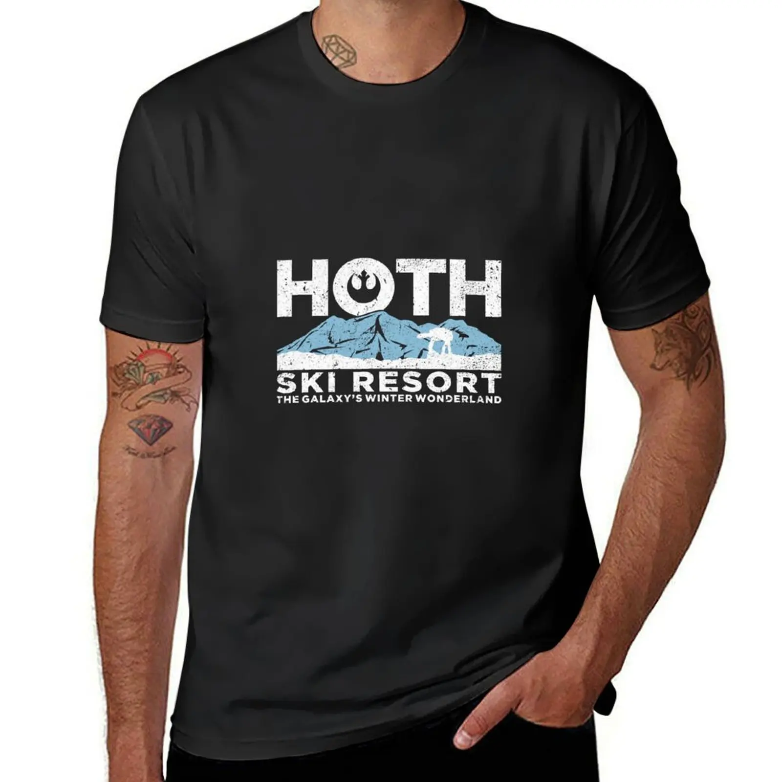 

Hoth Ski Resort T-Shirt boys whites plain customs design your own designer t shirt men