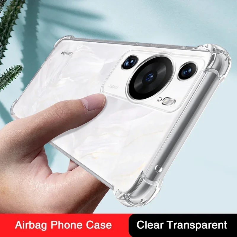 Soft Airbag Silicone Shockproof Case for Huawei P60 Pro Art P60Pro P60Art Transparent Anti-shock Coque Original Back Cover Funda