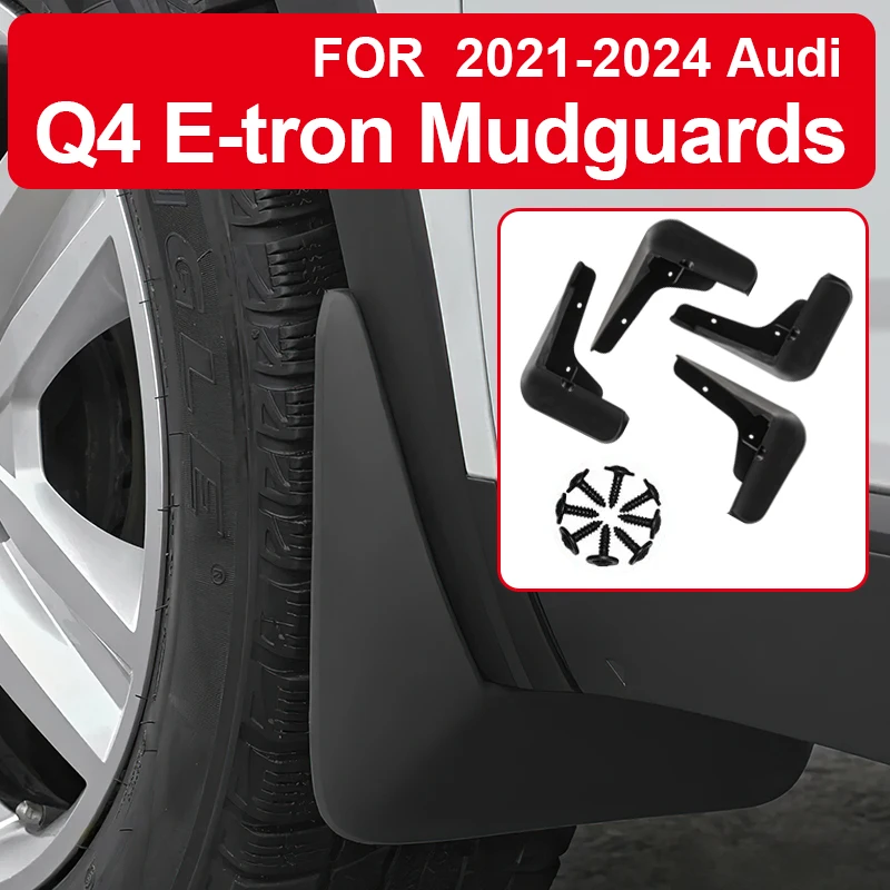 Mudflaps Mud Flaps Splash Guards Mudguards Front Rear Fender Protector for T Audi Q4 Q5 E-tron 2009-2024