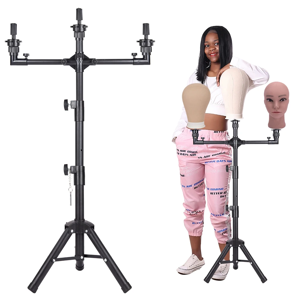 

Mannequin Head Stand,Adjustable Wig Stand Tripod Height Adjustment Metal Mannequin Stand For Cosmetology Hairdressing Training