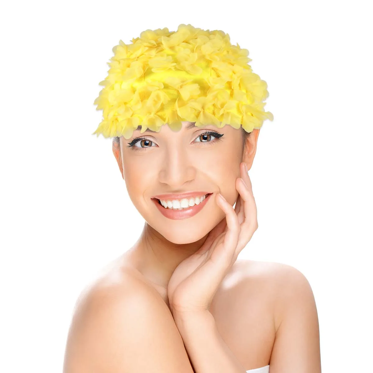

Swim Turbans for Women Flower Swimming Cap Girls Accessories Youth The Flowers Child Caps