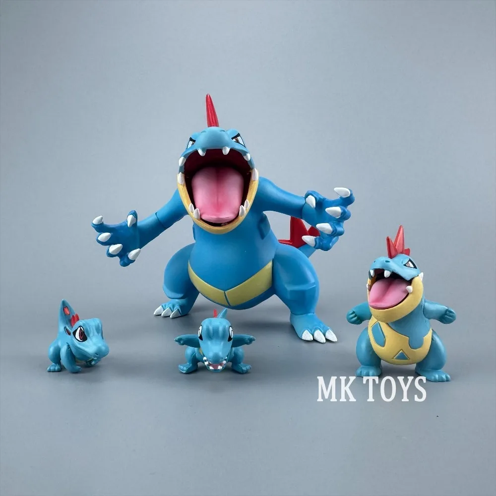 Anime Pokemon Figure Feraligatr Evolutionary Group Action Figures Pvc Collection Model Toys for Children Gifts 3-11cm view 2