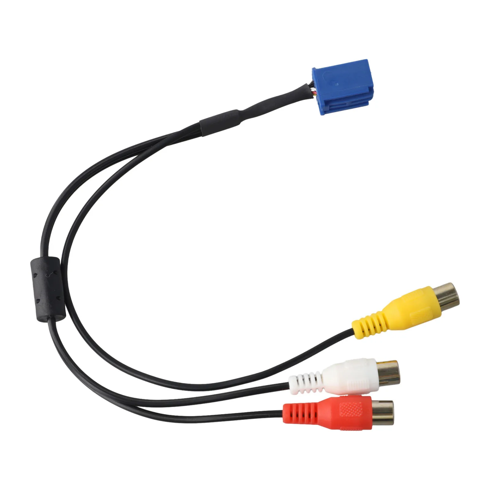 AV Port Adapter VTR Cable Black Car Radio Interface Connector ABS Construction Black Finish Reliable Performance