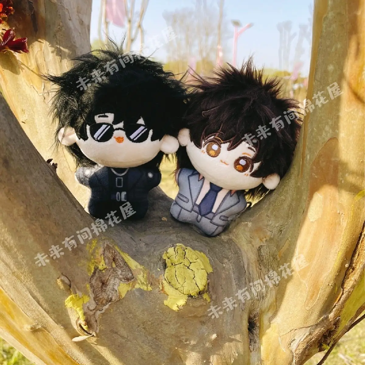 4-inch Chinese Anime DMBJ pluche poppenset - schattig gevuld katoenen figuur avontuur thema collectible zachte sleutelhanger cadeau voor fans