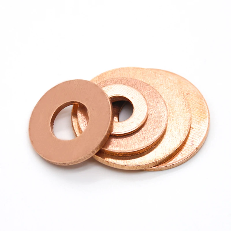 T2 Copper Flat Washer Round Metal Screw Enlarged Thickened Copper Washer M3M4M5M6M8M10M12