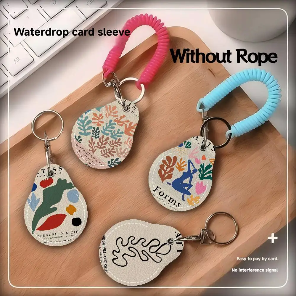 الشمال مجردة الملونة زهرة ماتيس اليابان حامل بطاقة الوصول المائية الصغيرة مصعد بطاقة الاستشعار قطرة بطاقة حامي المفاتيح #4