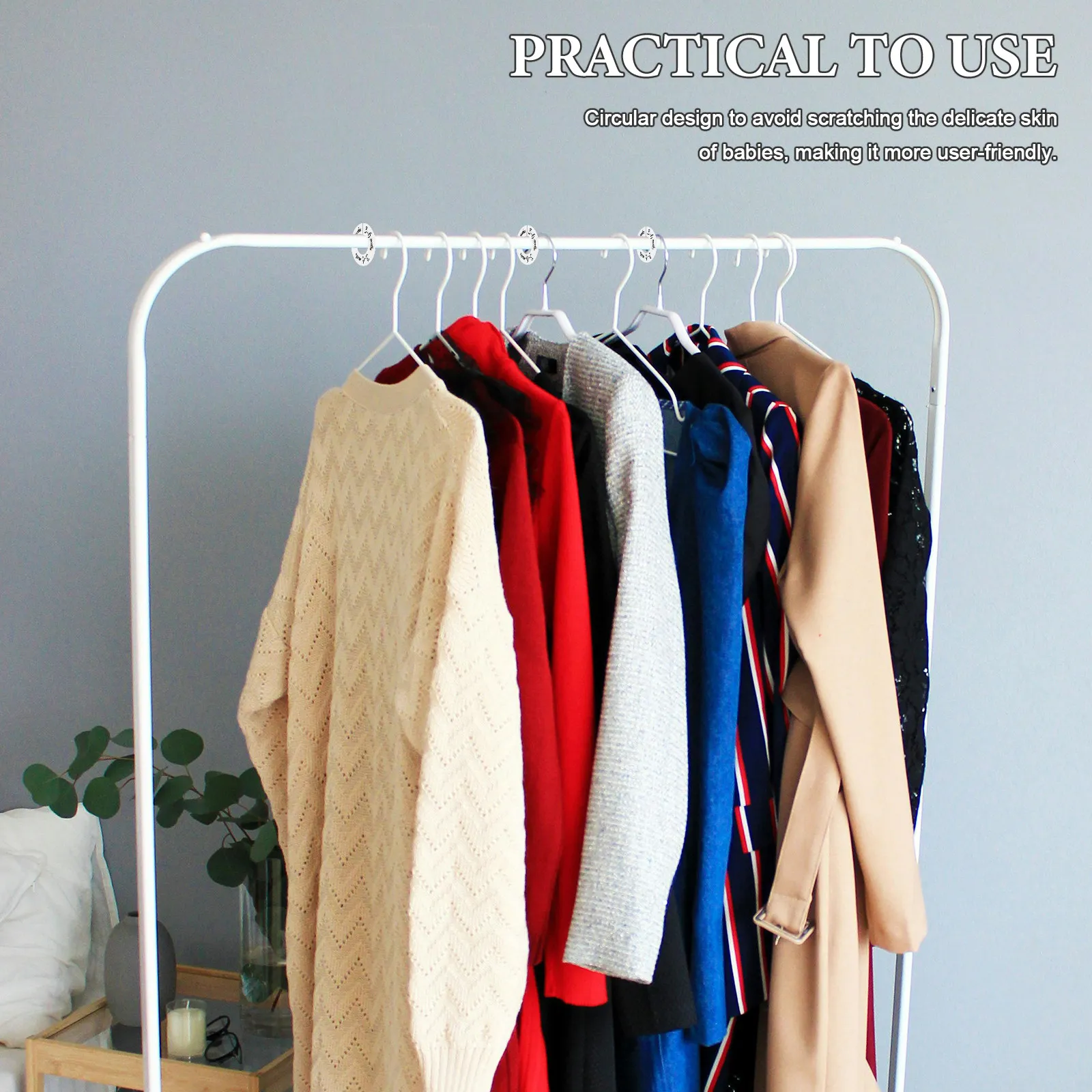 Set di Divisori Rotondi per Vestiti Neonato 0-24 Mesi, Organizzatore Armadio per Cameretta, Divisori per Ordinare Facilmente il Guardaroba dei Bambini