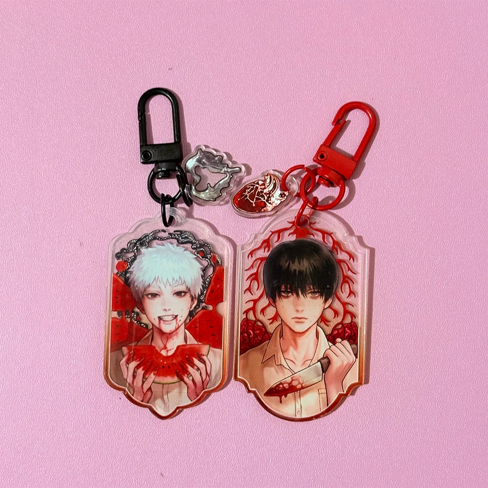Anime Peripheral Alien Stage The Summer You Died Kimi ni Todoke Keychain Chainsaw Enamel Pin Backpack Accessory Ornaments Gifts image 2