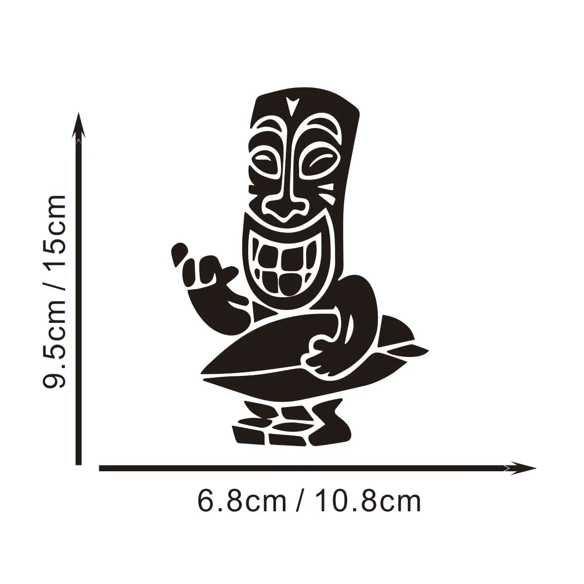 

Surf Funny Character Car Sticker | Hawaii Style Waterproof Decal | for Auto & Motorcycle Exterior | Beach Theme Decor Accessory