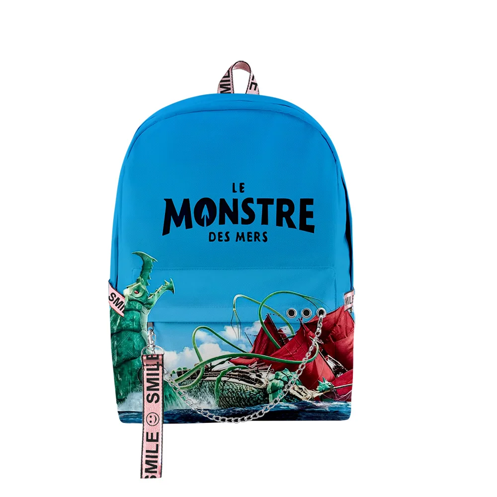 Classic Youthful School Bags Unisex the sea beast Travel Bags 3D Print Oxford Waterproof Notebook Shoulder Backpacks