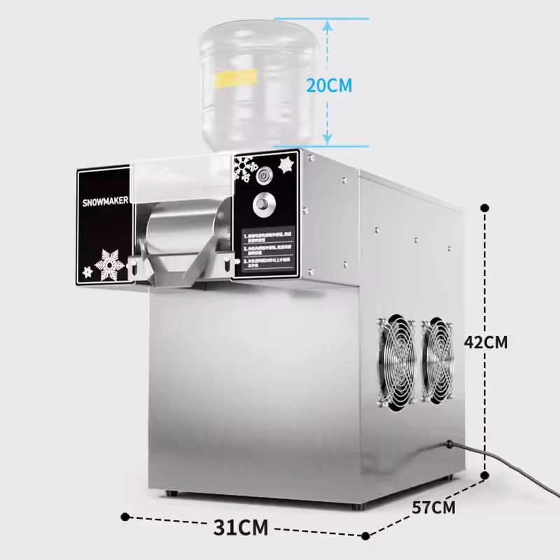110V Automatic Snow Shaved Ice Maker, Electric Snow Block Machine, Commercial Dessert Shop Catering Equipment