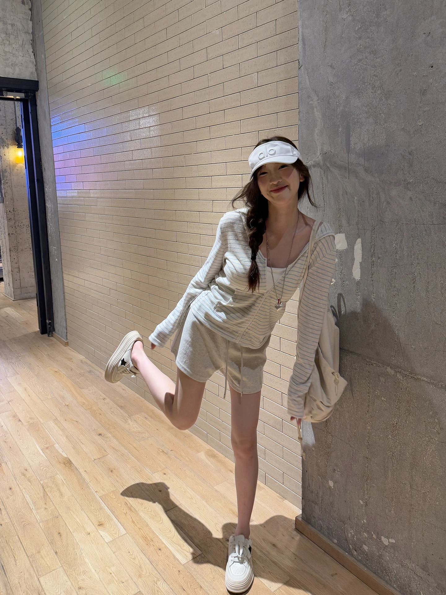 

Slim Fit Striped Hooded Zipper Top Thin Spor Cardigan Small Jaet Women Early Autumn New Sle Casual Commute Sle Cotton...