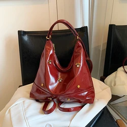 New Trendy Large Capacity Shopper Travel Handbag Causal Style PU Leather Female Shoulder Bag Ladies Hobo Bag Women Tote Bag