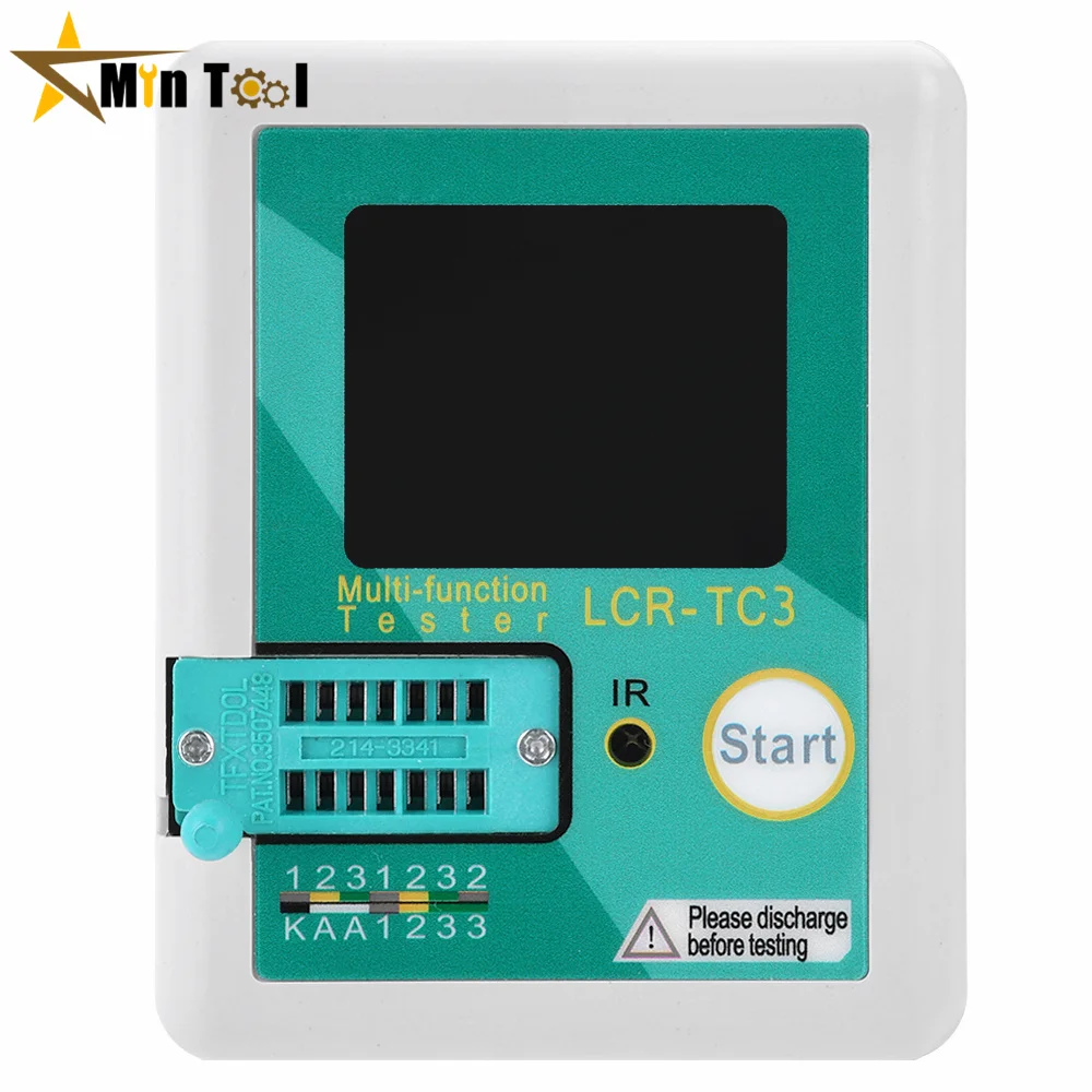 LCR-TC3 Transistor Tester multimetro per diodo triodo MOS/PNP/NPN condensatore resistore Transistor V2.1E per strumento elettricista