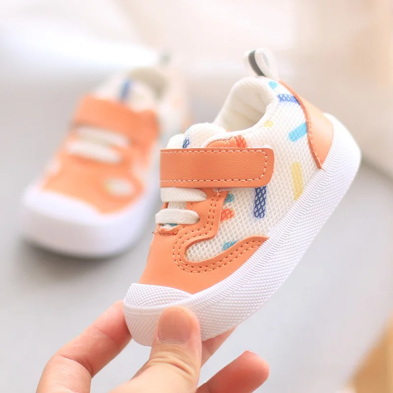 아기신발Baby Walking Shoes Spring Autumn Mesh Shoe Soft Soled Functional Shoes Boys Girls Shoes 1-3Year Sneakers for Kids Baby Girl