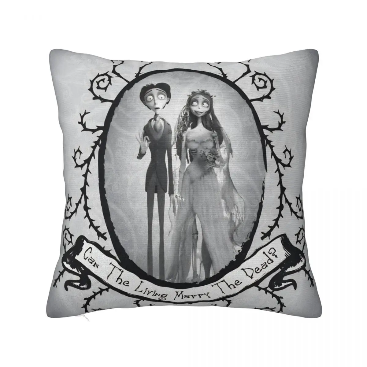 Corpse Bride Emily Pillowcase Printing Polyester Cushion Cover Decorations Pillow Case Cover Home Square 45X45cm