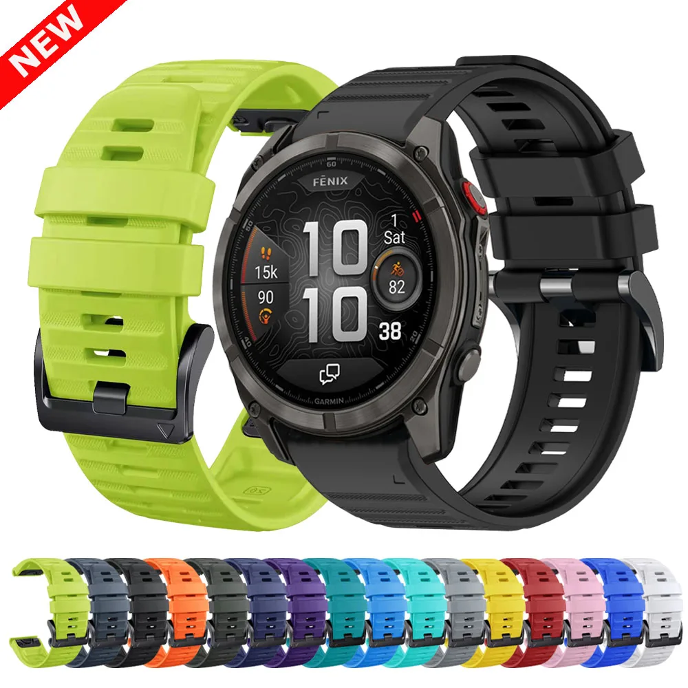 

Быстросъемный ремешок 22 мм 26 мм для Garmin Fenix 8 Pro E 7 7X 6 6X 3 Силиконовый ремешок Forerunner 970 965 955 945 Enduro 3 2 Браслет