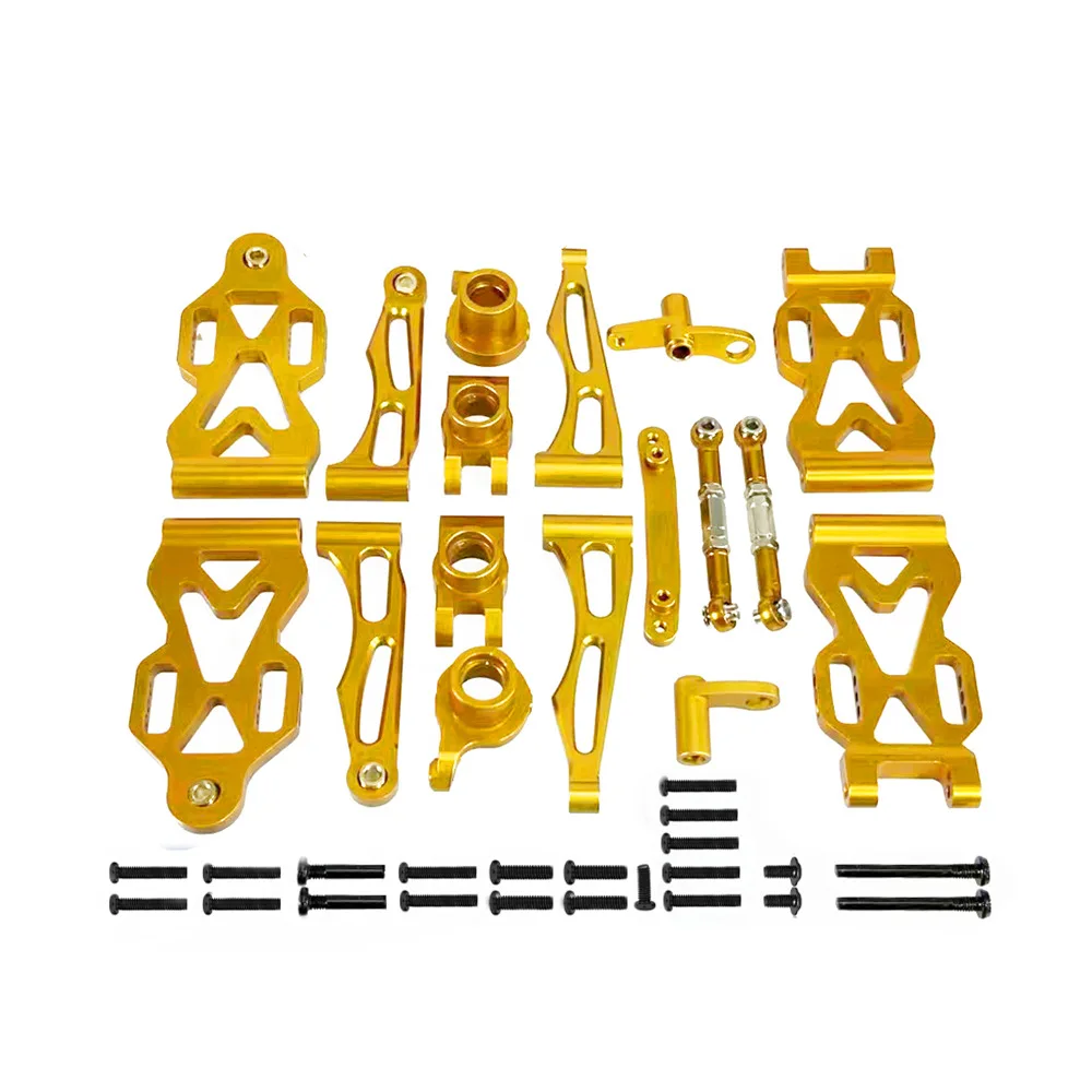 Dla samochodów RC 16101 16102Pro 16103 akcesoria do części metalowe do modernizacji ze stopu aluminium ramię zawieszenia zestaw filiżanek kierownicy