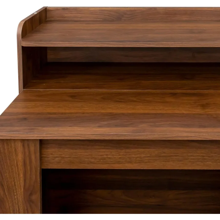 طاولة طعام مستطيلة قابلة للتمديد 98.43 طاولة اجتماعات طويلة جدًا لـ 6 8 10 12 شخصًا من خشب الجوز الريفي قابلة للتوسيع