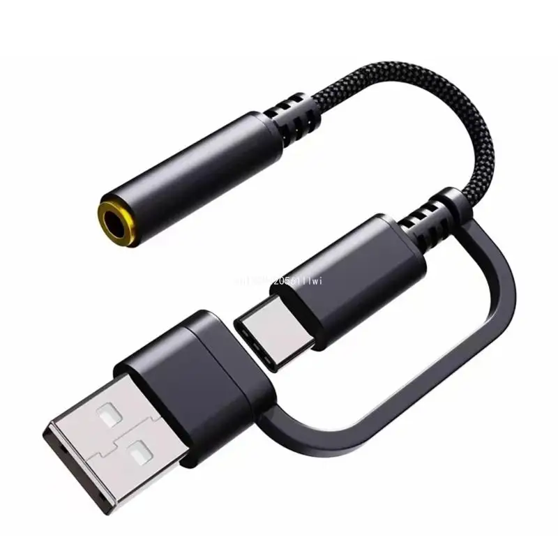 USB Type C to 3.5mm AUX Music Cable Adapter For Headphone Headset Speaker Dropship