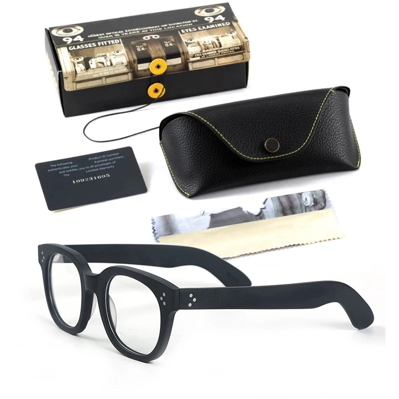 Johnny Depp Eyeglasses Frame Man Lemtosh Round Optical Glasses Frames Computer Goggles Women Luxury Brand Vintage Acetate