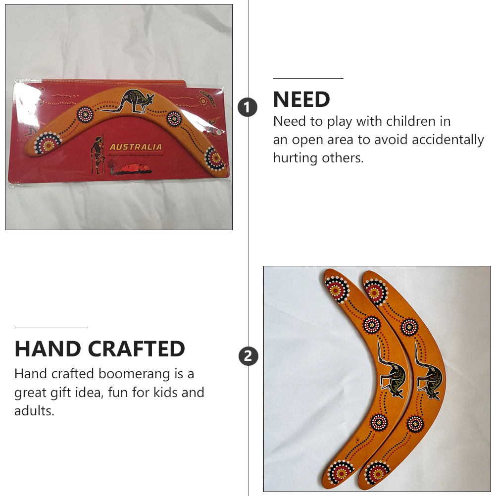 2pcs Outdoor Toys Wooden Sports Flying Disc V Shaped Maneuver Returning Safe Material Great Gift Fun