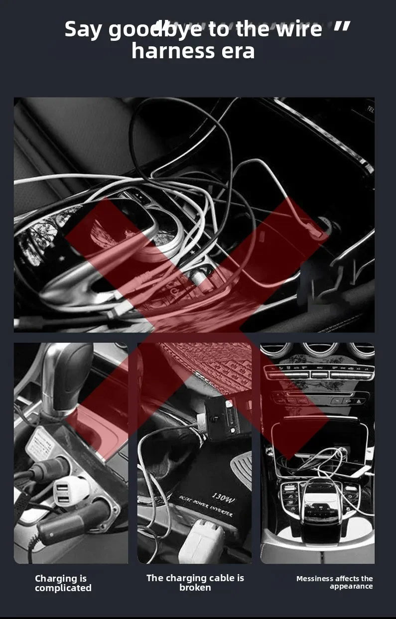 Car Wireless Charger For Leapmotor C11 2023 2024 15W Fast Charging Center Console Mobile Phone Charger Modification Accessories detail image 9