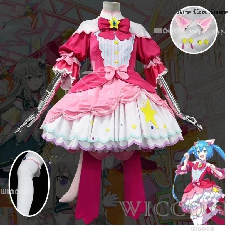 Project Sekai Colorful Stage 3rd Anniversary WxS VIRTUAL SINGER Mikuku Mikku Cosplay Dress Wig Uniform Outfit Anime Cosplay Suit