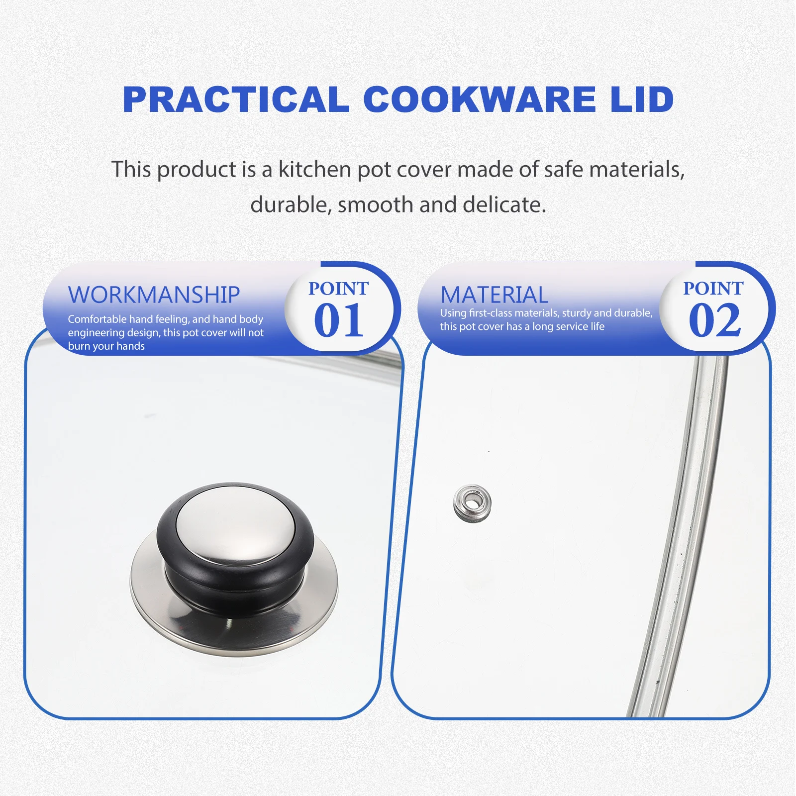 

Electric Heating Pot Glass Lid Transparent Cookware Replacement Lid Heat Resistant Kitchen Pot Cover Kitchen Essential