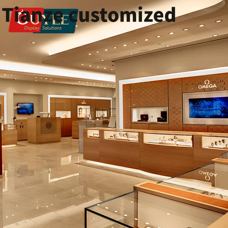 Customized-Jewellery Shop Fitting Custom Luxury Accessories Furniture Interior Design Jewelry Glass Showcase in Shopping Mall