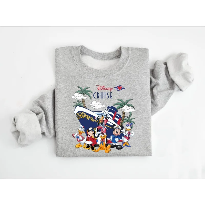 New 2025 Disney Family Vacation Sweatshirt Mickey Minnie Group Matching Family Disney Trip 2025 Hoodie Disneyworld Travel Outfit