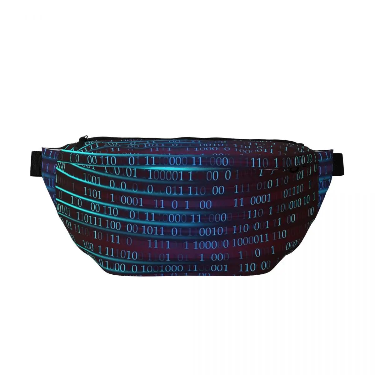 

Сумка-кроссбоди на пояс с компьютерным кодом в виде двоичной системы. Мужская и женская регулируемая поясная сумка для путешествий, бега, хранения денег и телефона, нагрудная сумка