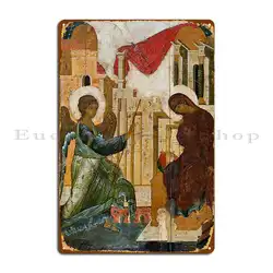 Annunciation Orthodox Christian Icon Metal Sign Wall Decor Wall Decor Create Classic Designing Tin Sign Poster