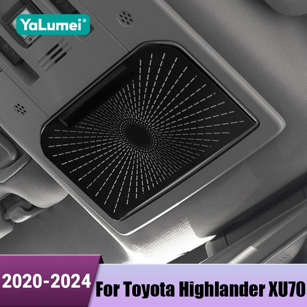 

Автомобильная передняя лампа для чтения на крыше, рамка динамика, накладка, наклейка для Toyota Highlander XU70 Kluger 2020 2021 2022 2023 2024, гибридный