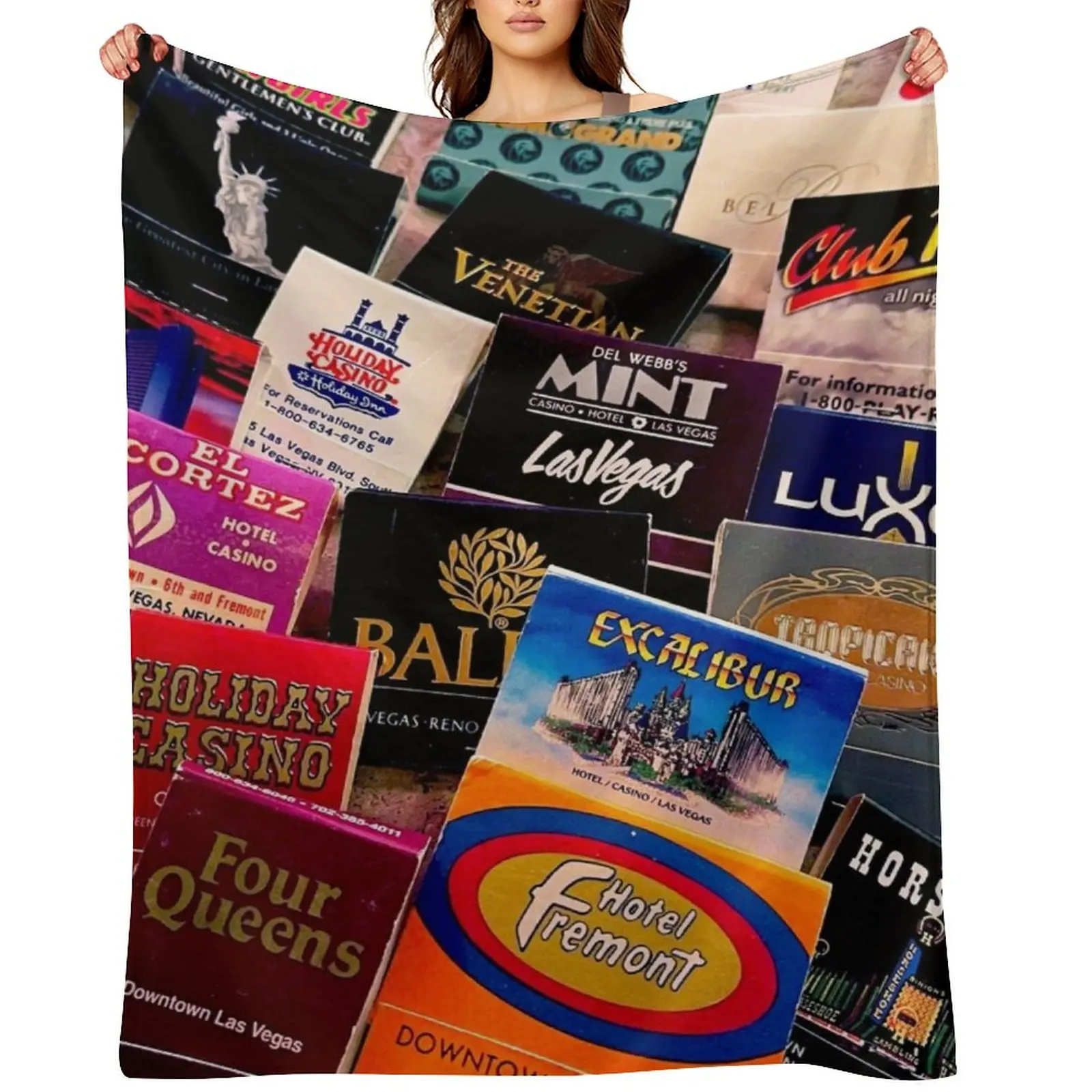 Las Vegas Lights Throw Blanket Beautifuls Bed covers warm for winter Travel cosplay anime Soft Big Blankets