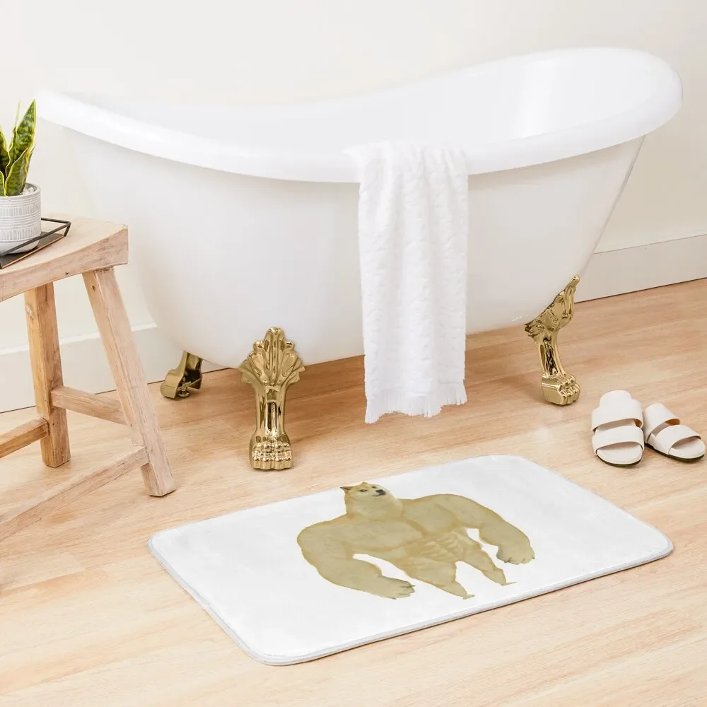 

Swole Doge meme Bath Mat House Entrance Rug Bathroom Rugs Living Room Carpet In The Bathroom Mat