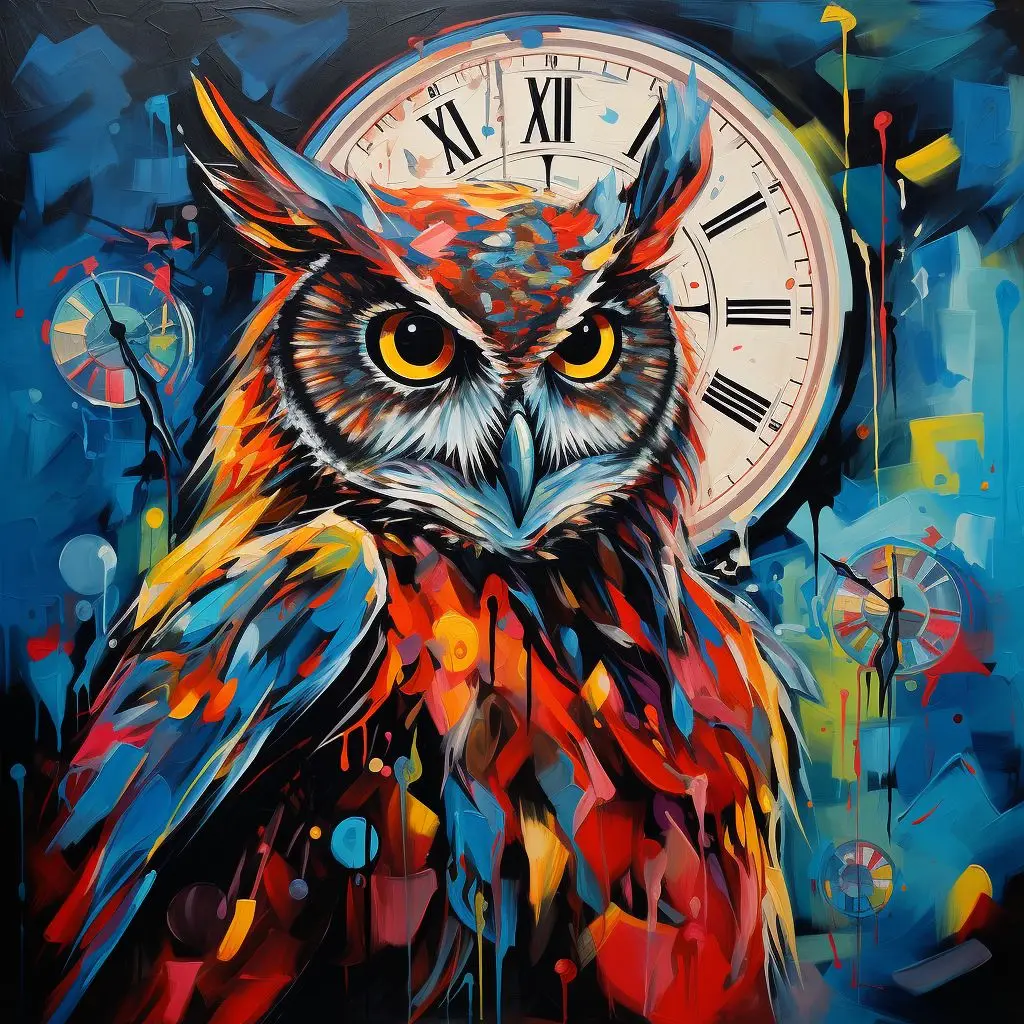 

CHENISTORY 5D DIY Diamond Painting Owl Clock Full Round Square Diamond Embroidery Kits For Adults Handicraft Home Decoration