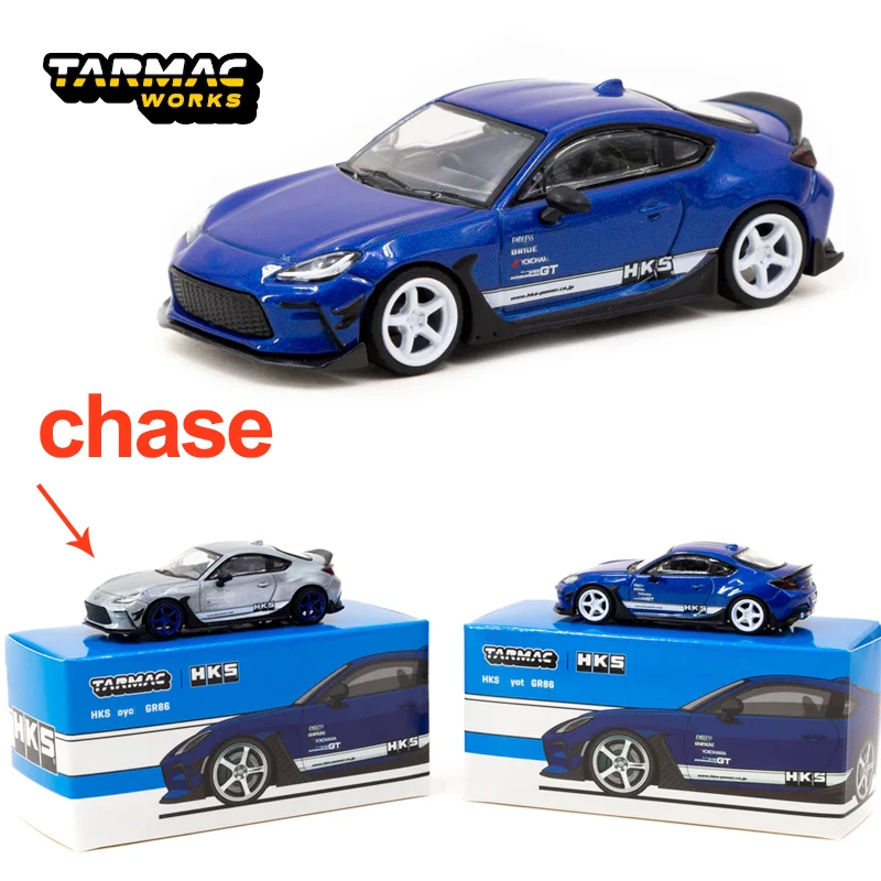 Tarmac Works 1:64 TW HKS GR86 Blue Metallic CHASE alloy model