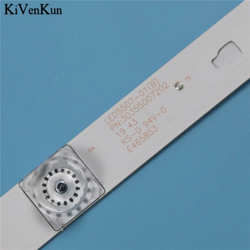 Kit tira retroiluminação LED para Haier LE55A7100L LE55B510N LE55B510X LE55B8000 Barras LED55D7-01(B) Kits de bandas para fitas JVC LT-55EM75