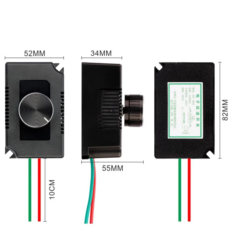 Electronic Governor Switch 220v Angle Grinder Motor Controller Continuously Variable Speed Exhaust Fan Blower