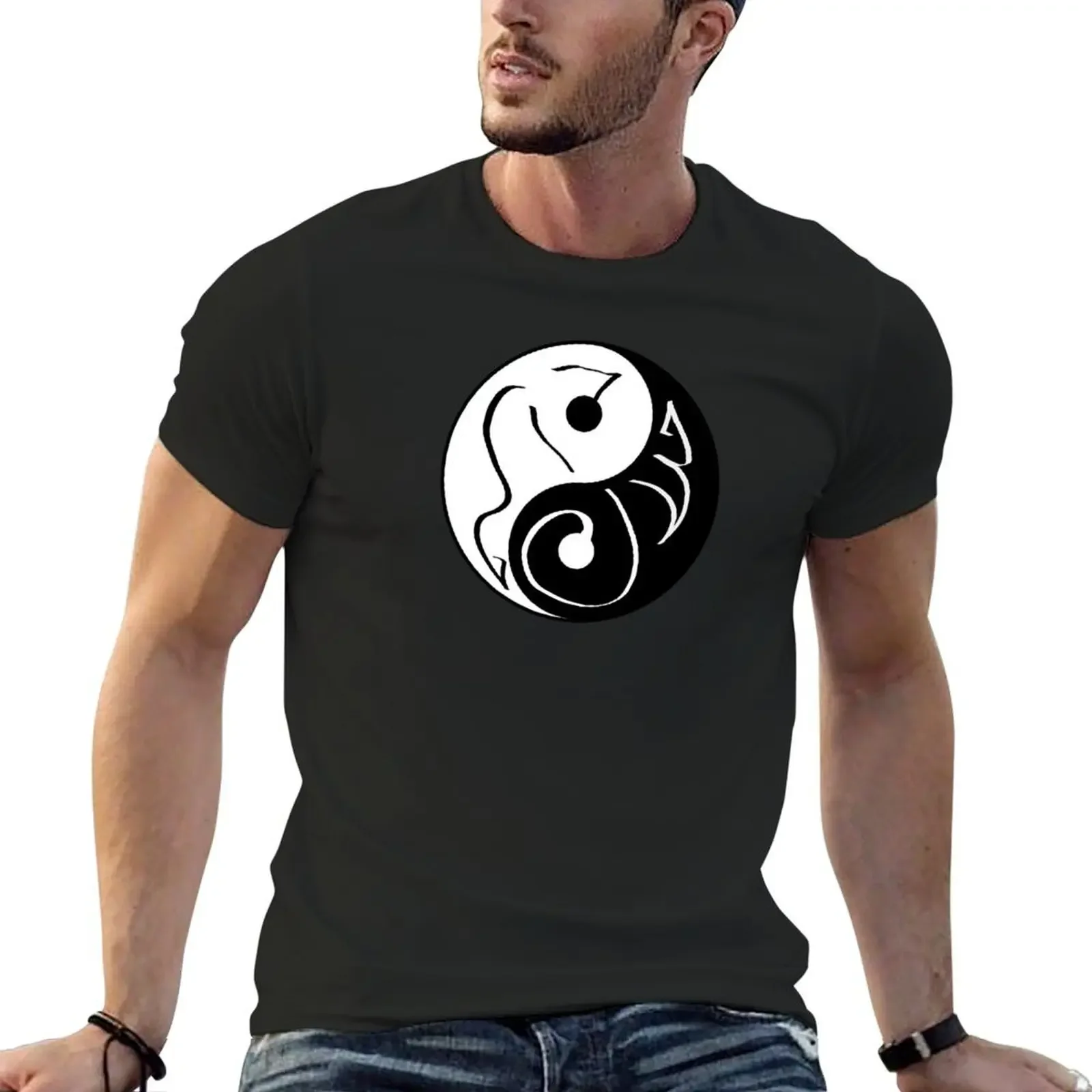 

Yin Yang - Halal Haram Version T-Shirt Short sleeve tee anime tshirt graphic tee shirt shirts men