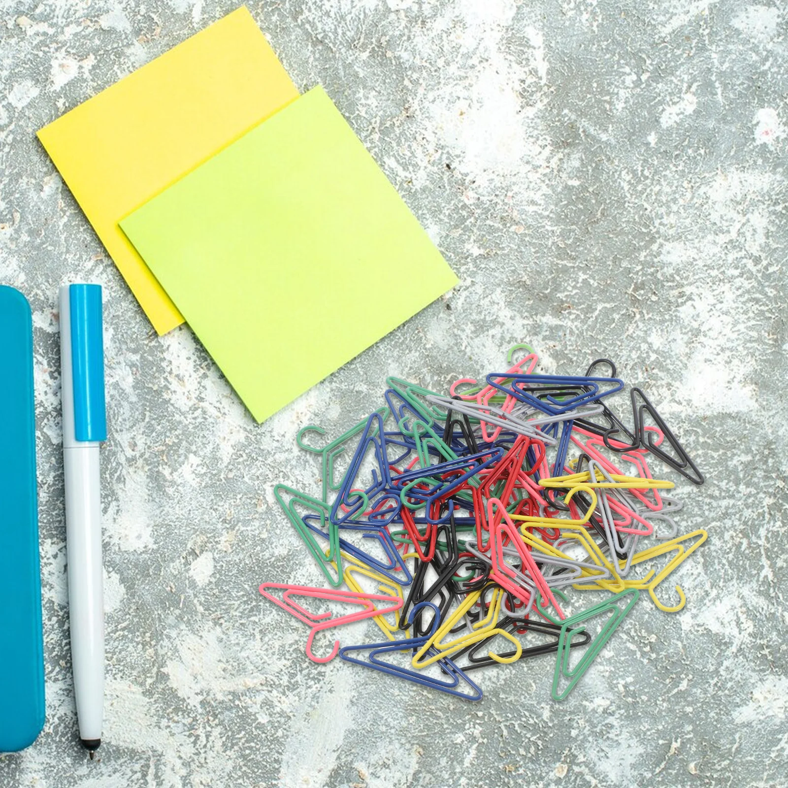 

50pcs Mini Hanger Paper Clips Creative Clothes Seal Clamp Bookmark Metal Office Supplies Bright Color for Notes Photos