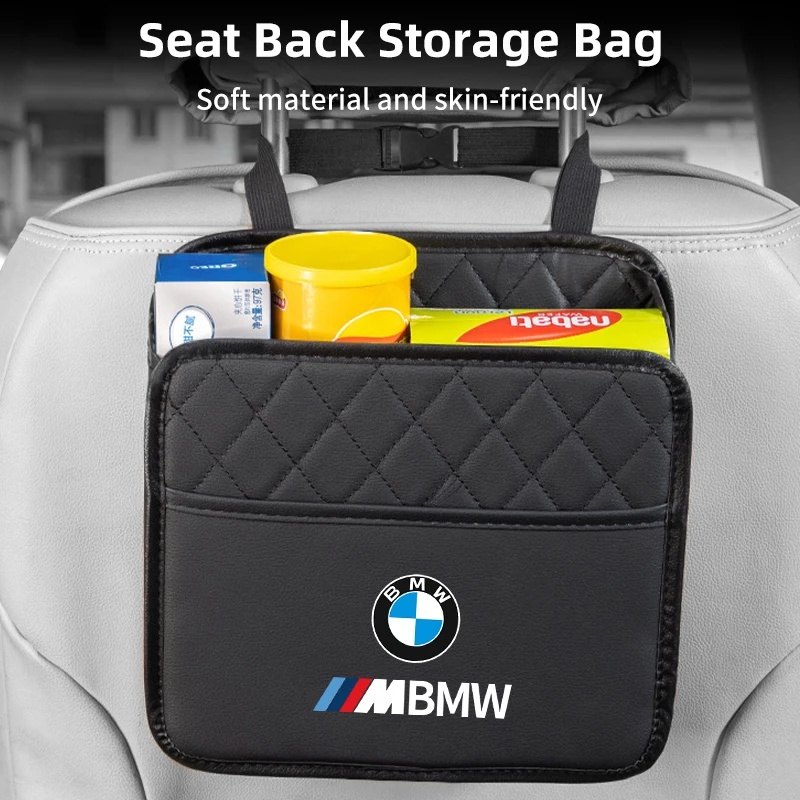 Car Seat Back Storage Bag Organizer For BMW G30 G20 G01 G02 G05 G07 G32 F40 F07 F06 F34 G12 G11 G06 E70 E71 E90 E92 F10 F30