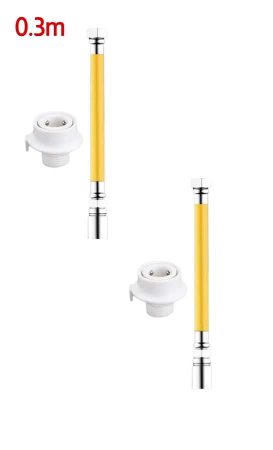 Faucet Extension Hose Adjustable Thickened 304 Stainless Steel Material Adjustment Free Bend Splash Proof Extension Tube Adapter