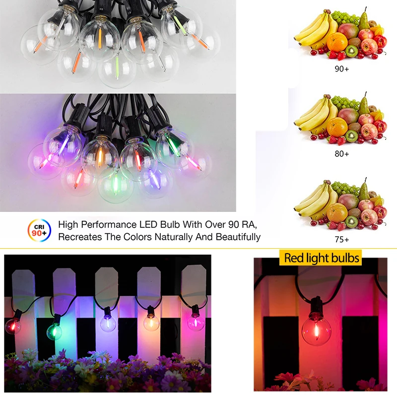 Imagem -05 - Lâmpada Led Colorida para Festoon Impermeável ao ar Livre Interior Decorativa G40 E12 220v 110v 25 Pcs 15 Pcs 10 Pcs Pcs