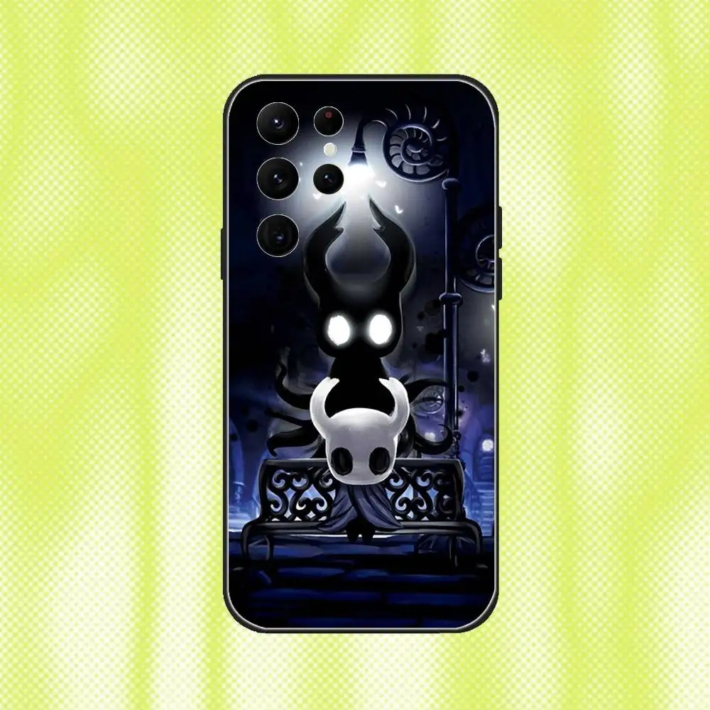 حافظة هاتف Game H-Hollow Knight لهاتف سامسونج S 25,24,23,22,30,21,10,9,Ultra,Plus,Lite,FE,4,5G حافظة ناعمة سوداء