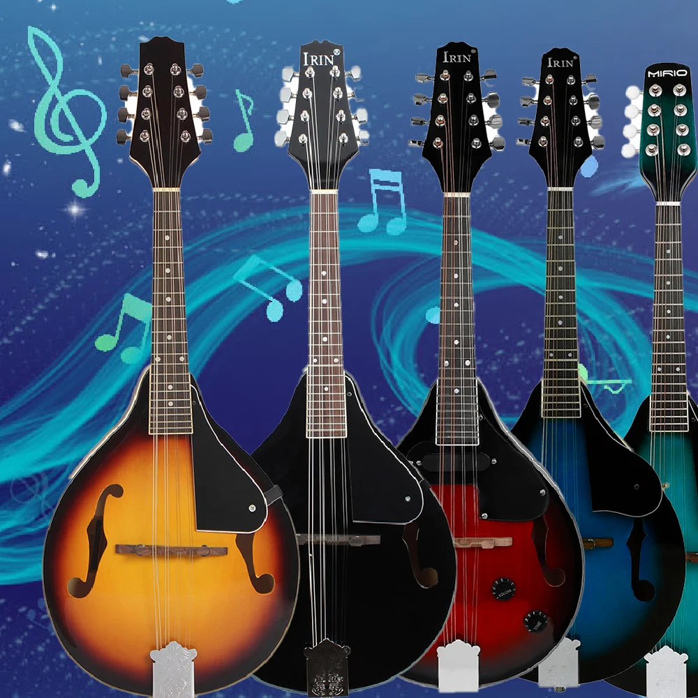 IRIN Mandolin A Style 8-String Instrument Mahogany Acoustic Mandolin Musical Instrument for Beginner Adults Teens Kids